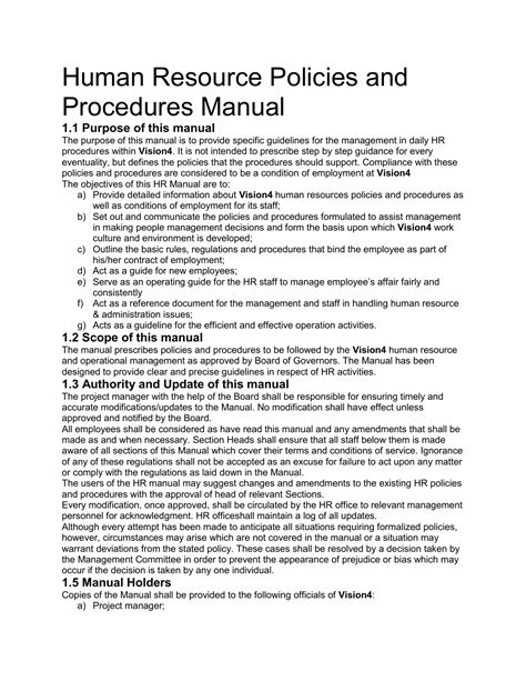 hr policies for nonprofit organizations|HR Guide: Policy and Procedure Template .
